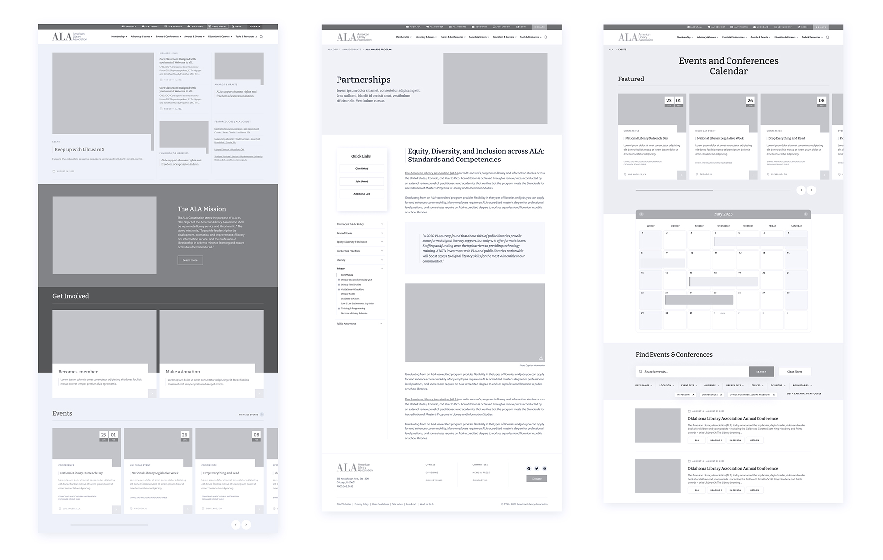 ALA wireframe example