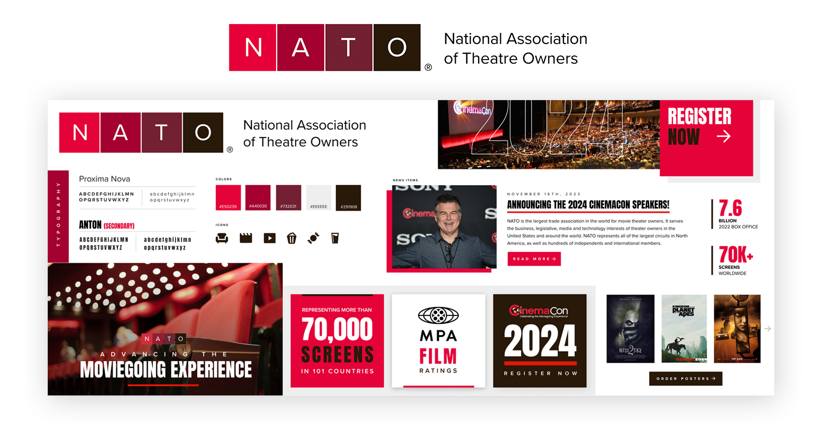 National Association of Theatre Owners Style Tile