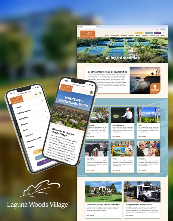 Laguna Woods Village Website Vertical Display